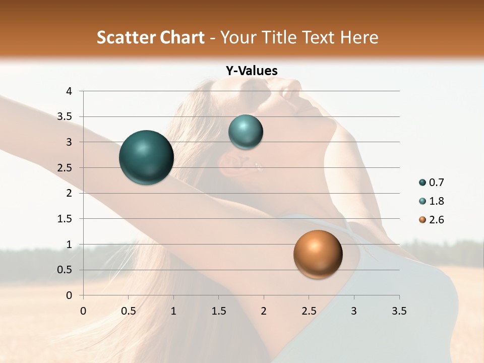 A Woman In A Field With Her Arms Outstretched PowerPoint Template
