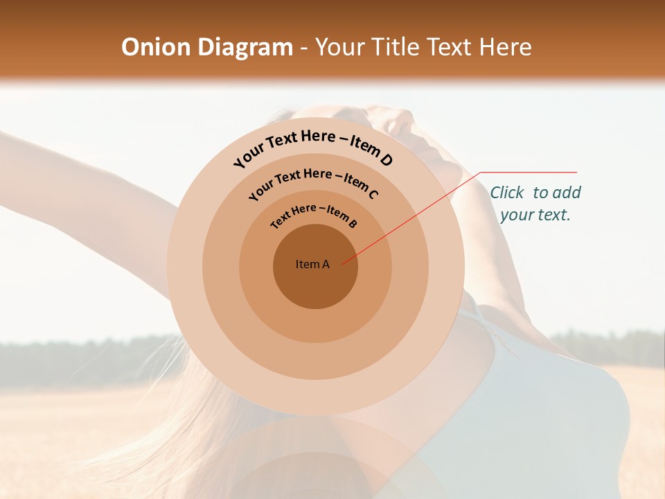 A Woman In A Field With Her Arms Outstretched PowerPoint Template