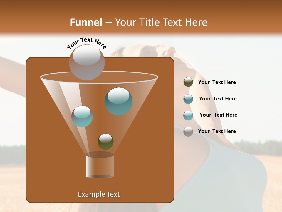 A Woman In A Field With Her Arms Outstretched PowerPoint Template