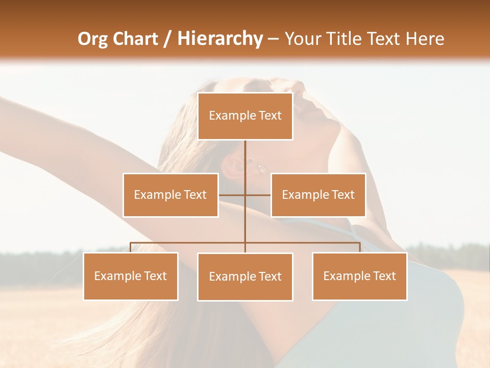 A Woman In A Field With Her Arms Outstretched PowerPoint Template