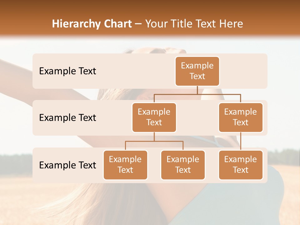 A Woman In A Field With Her Arms Outstretched PowerPoint Template