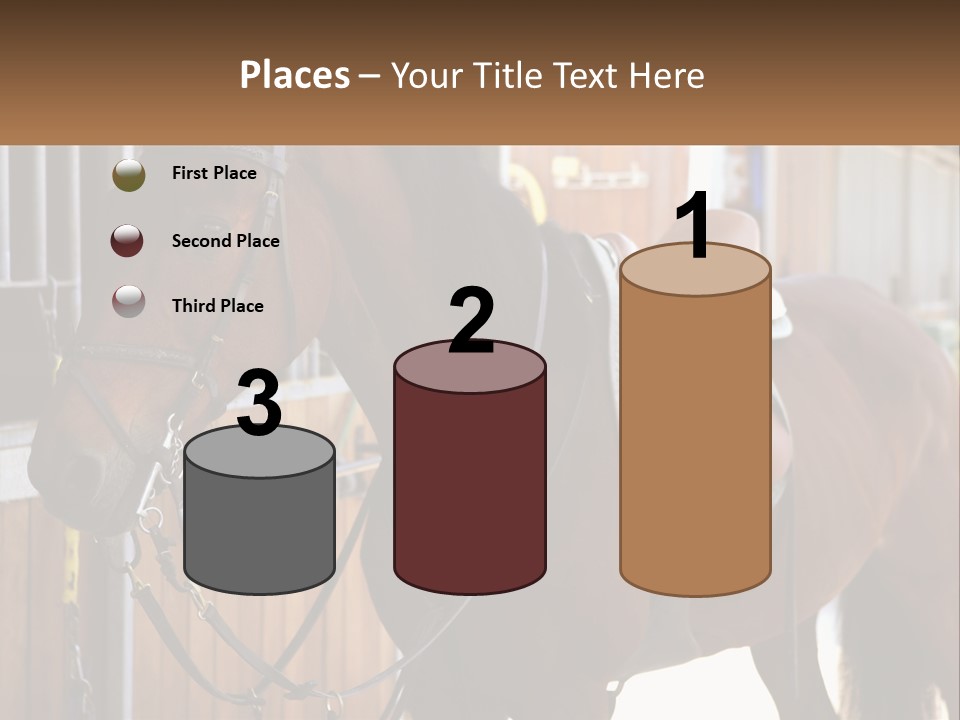 A Brown Horse Standing Next To A Stable PowerPoint Template