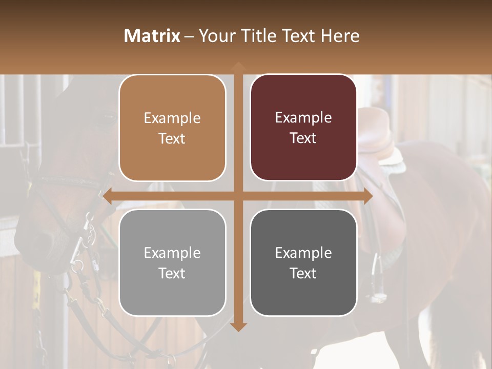A Brown Horse Standing Next To A Stable PowerPoint Template