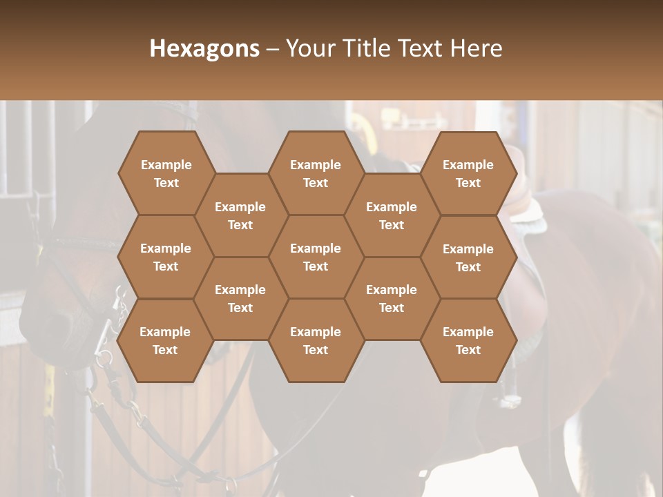 A Brown Horse Standing Next To A Stable PowerPoint Template