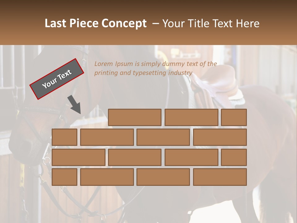 A Brown Horse Standing Next To A Stable PowerPoint Template