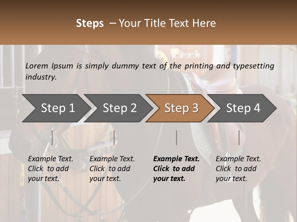 A Brown Horse Standing Next To A Stable PowerPoint Template