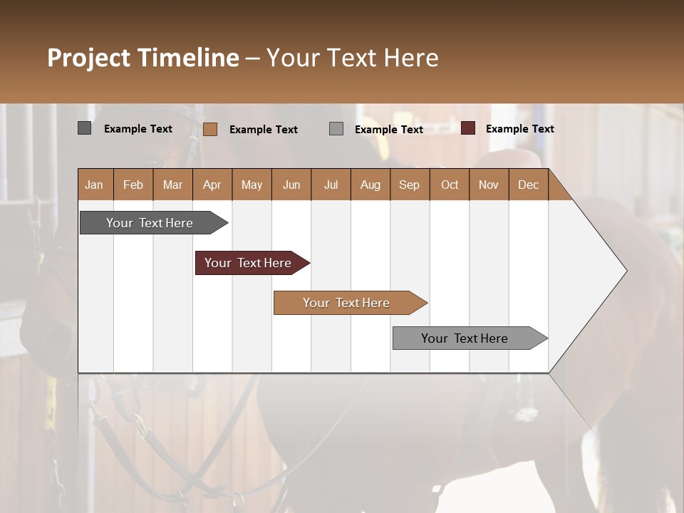 A Brown Horse Standing Next To A Stable PowerPoint Template