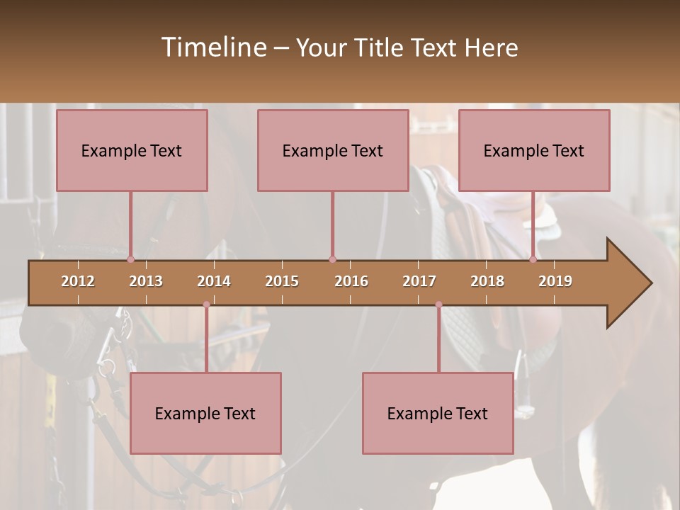 A Brown Horse Standing Next To A Stable PowerPoint Template
