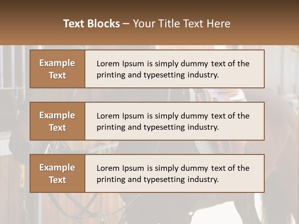 A Brown Horse Standing Next To A Stable PowerPoint Template