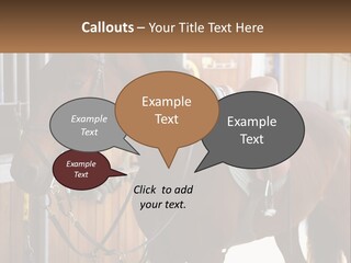 A Brown Horse Standing Next To A Stable PowerPoint Template