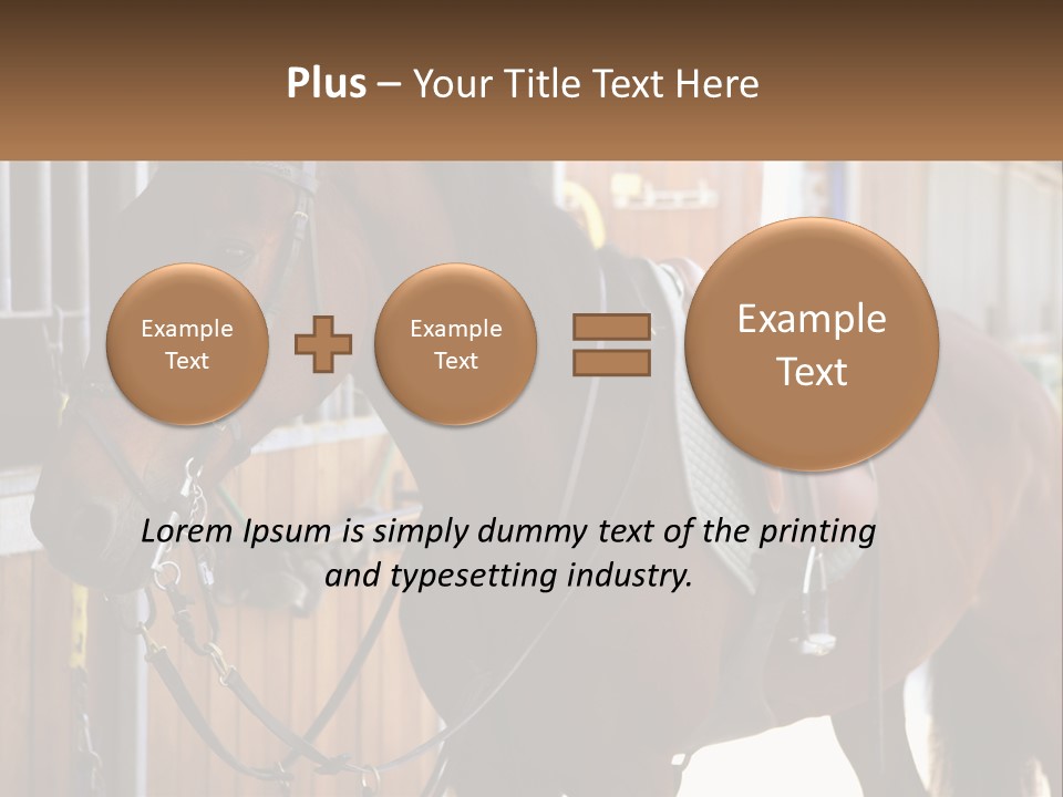 A Brown Horse Standing Next To A Stable PowerPoint Template