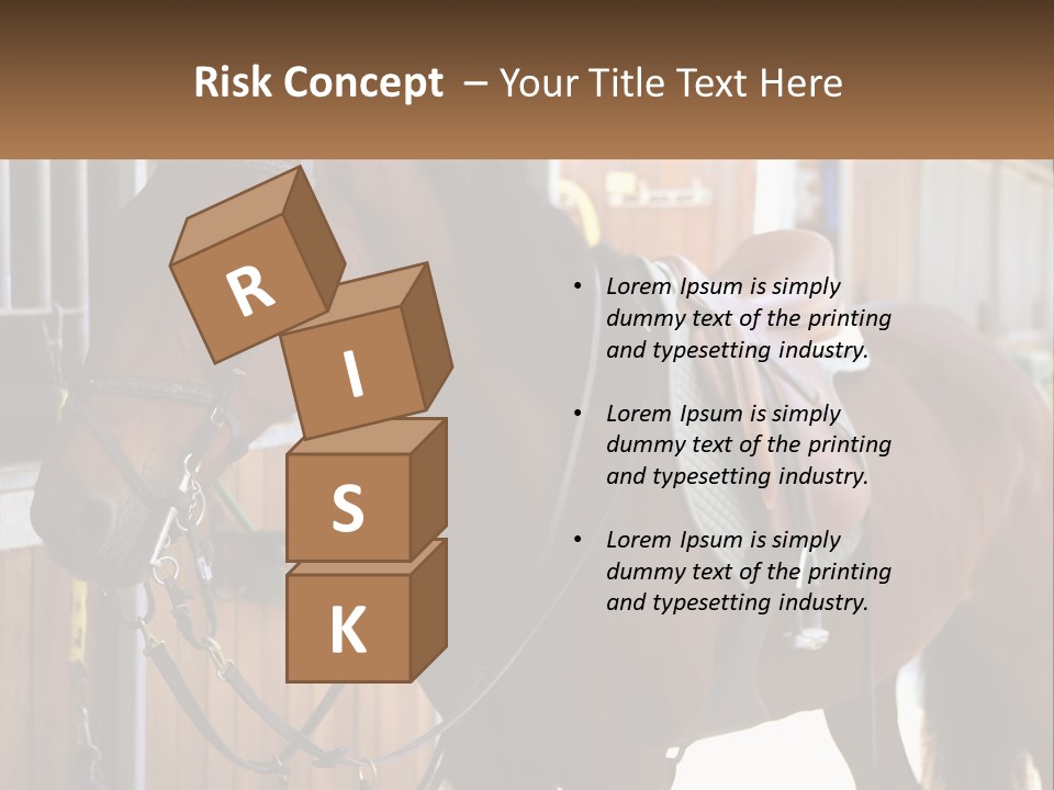 A Brown Horse Standing Next To A Stable PowerPoint Template