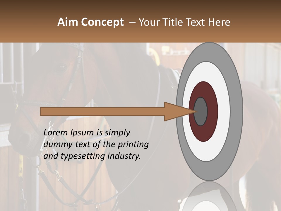 A Brown Horse Standing Next To A Stable PowerPoint Template