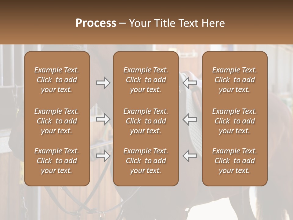 A Brown Horse Standing Next To A Stable PowerPoint Template