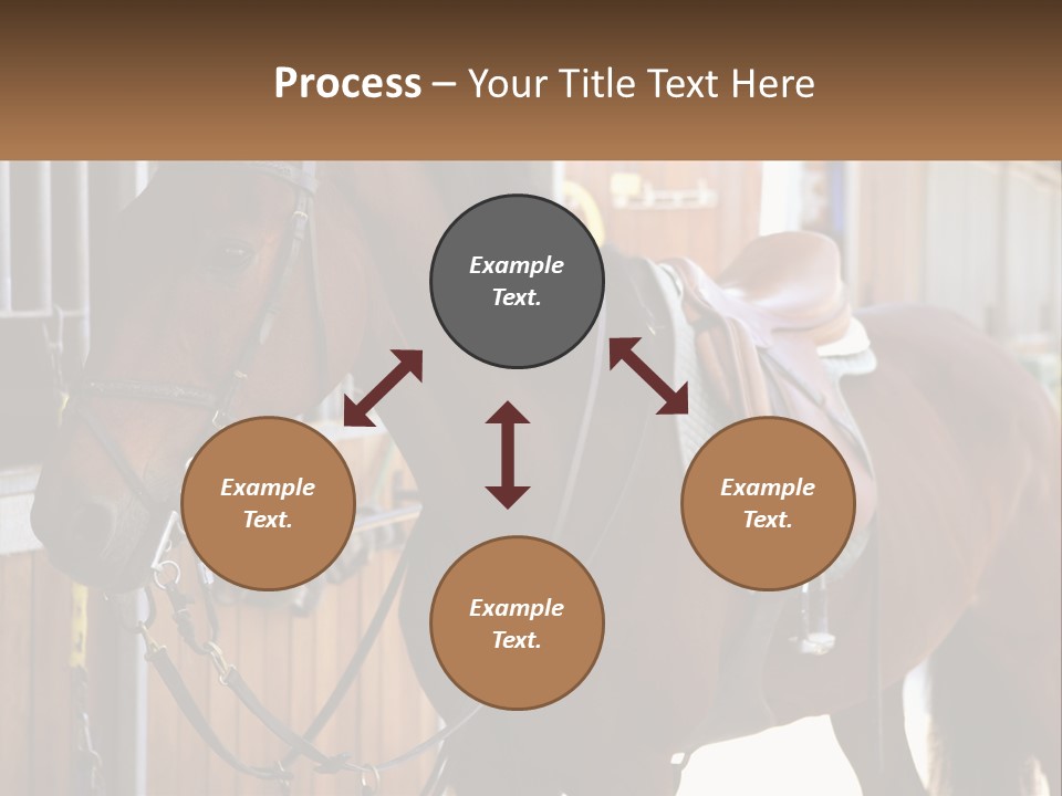 A Brown Horse Standing Next To A Stable PowerPoint Template