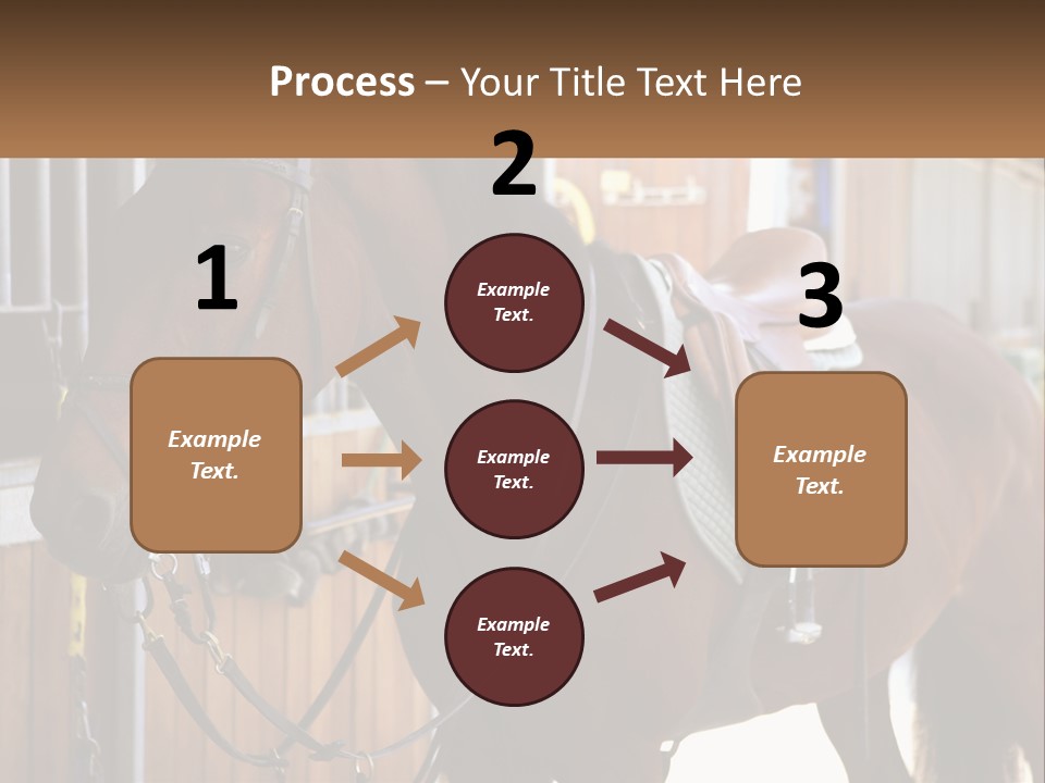 A Brown Horse Standing Next To A Stable PowerPoint Template