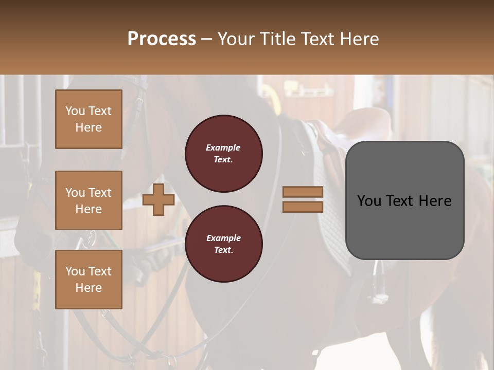 A Brown Horse Standing Next To A Stable PowerPoint Template