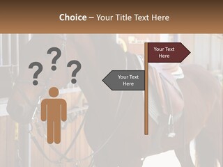 A Brown Horse Standing Next To A Stable PowerPoint Template