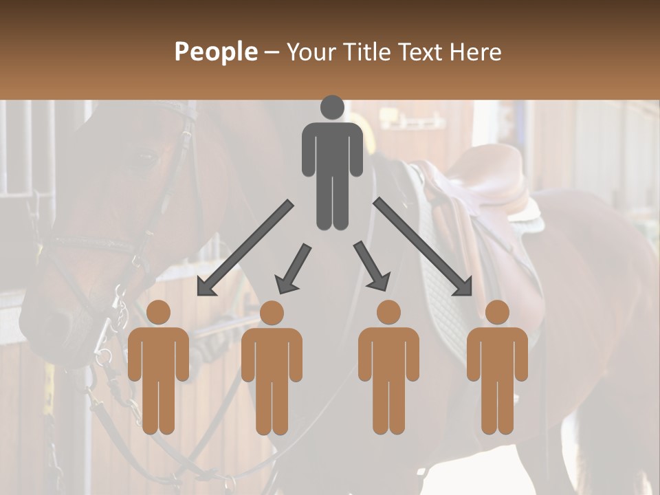 A Brown Horse Standing Next To A Stable PowerPoint Template