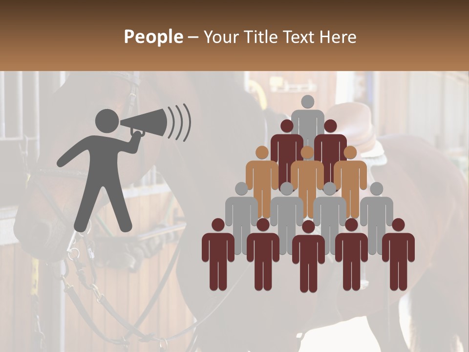 A Brown Horse Standing Next To A Stable PowerPoint Template