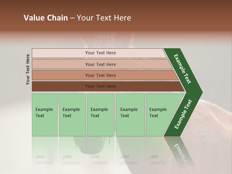 A Brown Horse Standing In The Rain Powerpoint Template PowerPoint Template