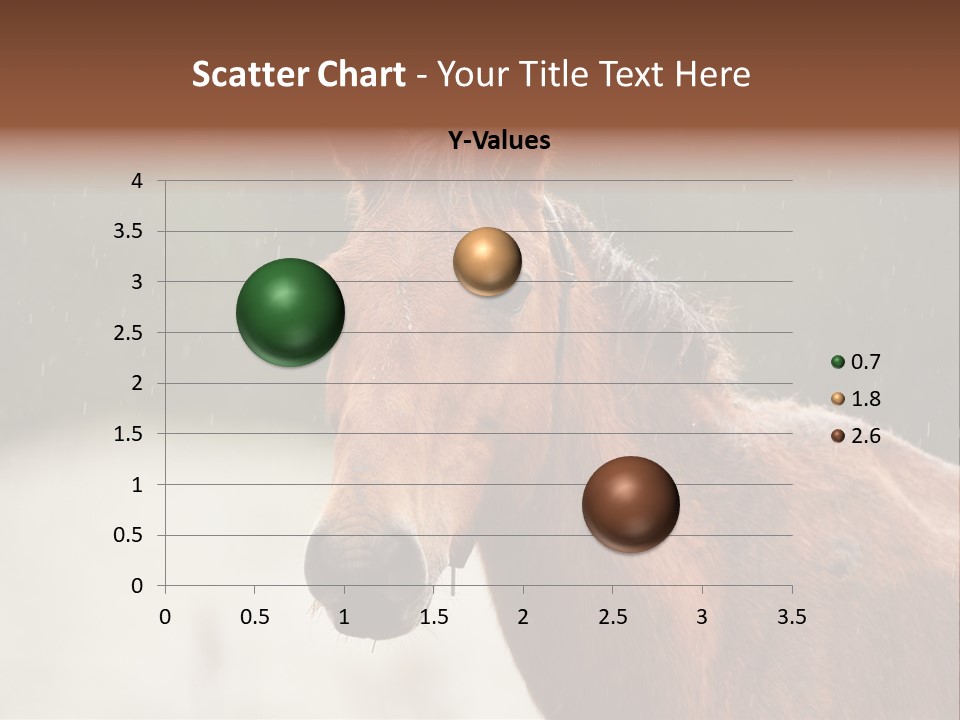 A Brown Horse Standing In The Rain Powerpoint Template PowerPoint Template