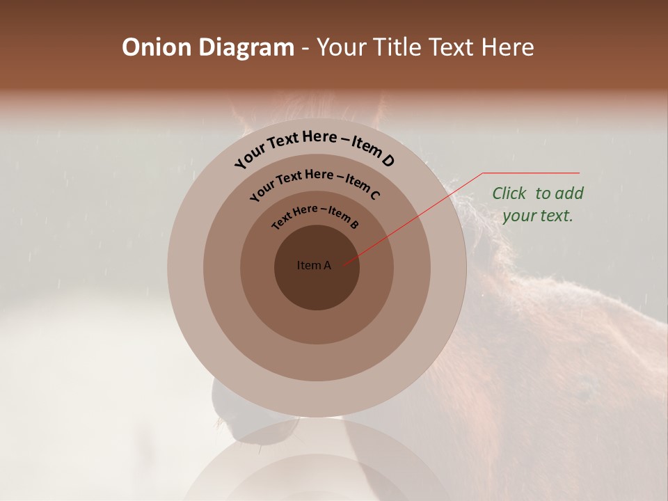A Brown Horse Standing In The Rain Powerpoint Template PowerPoint Template