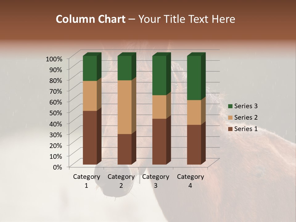 A Brown Horse Standing In The Rain Powerpoint Template PowerPoint Template