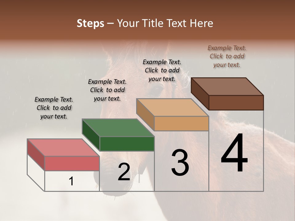 A Brown Horse Standing In The Rain Powerpoint Template PowerPoint Template