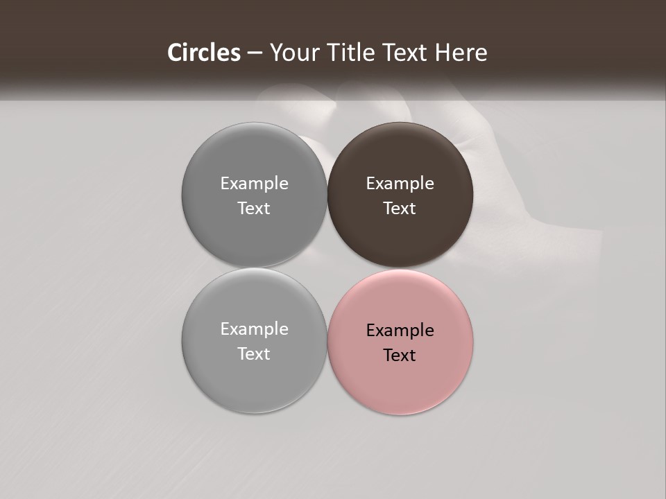 Two Hands Holding Each Other Over A Table PowerPoint Template