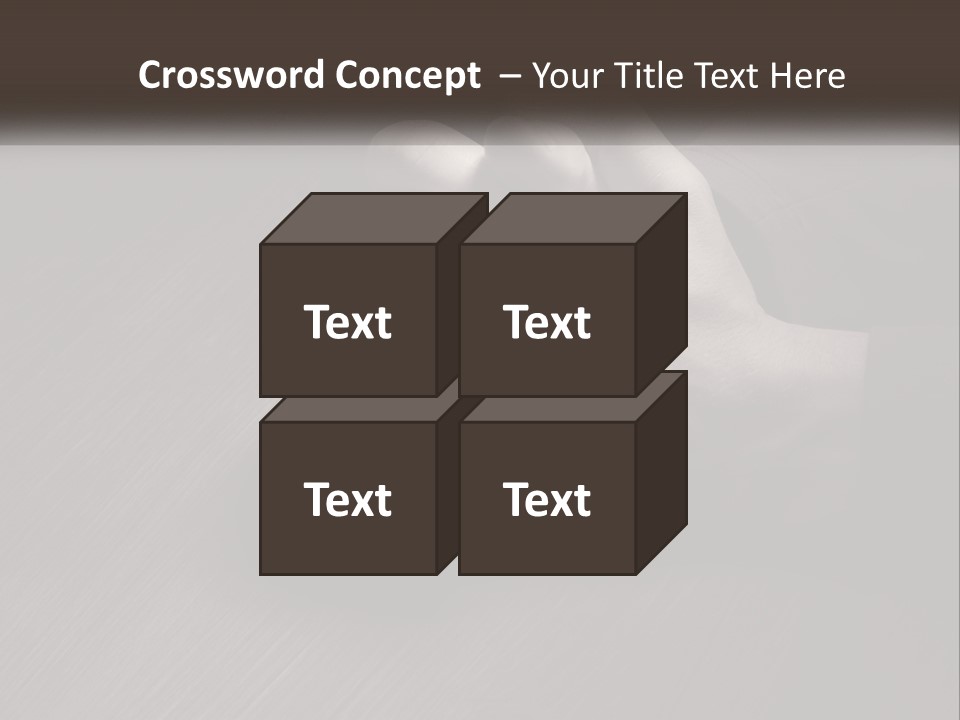 Two Hands Holding Each Other Over A Table PowerPoint Template