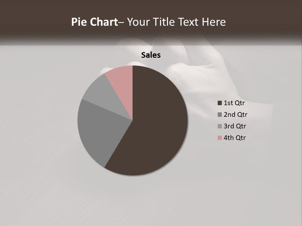 Two Hands Holding Each Other Over A Table PowerPoint Template