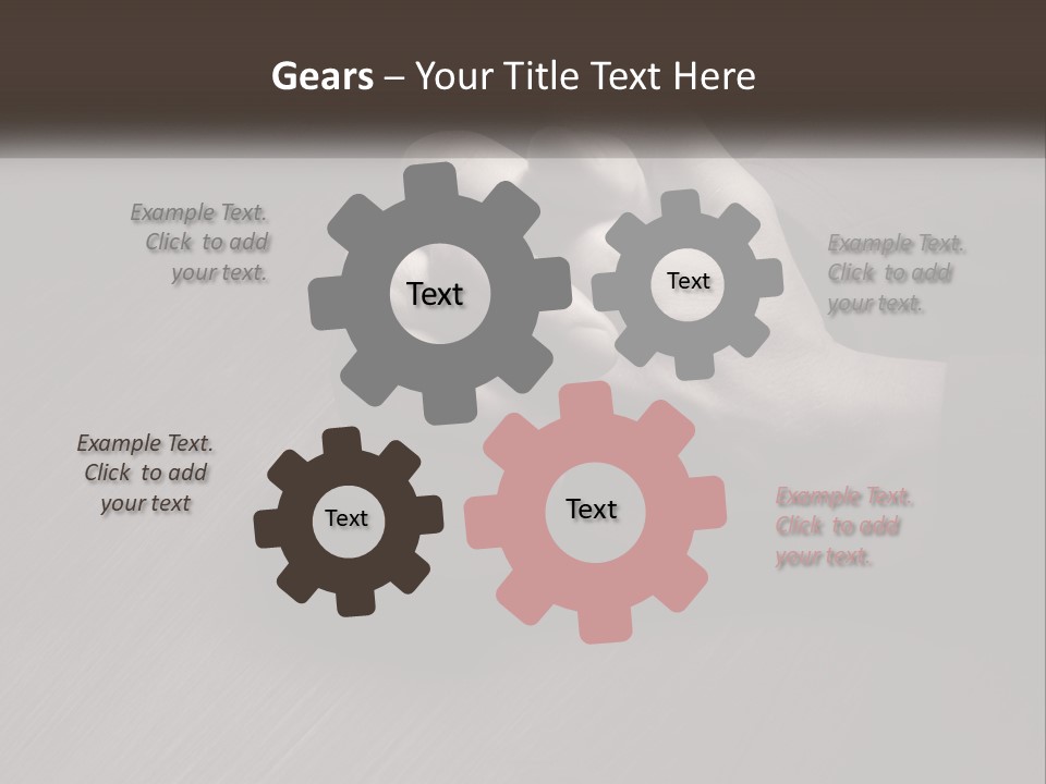 Two Hands Holding Each Other Over A Table PowerPoint Template