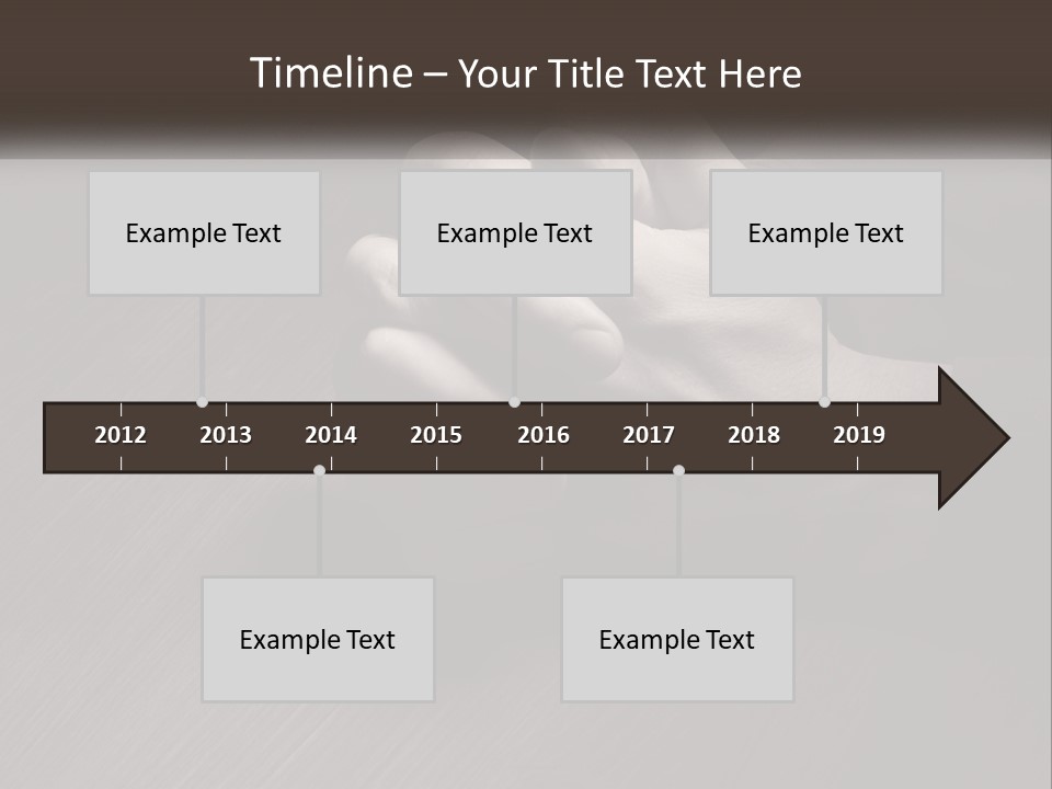 Two Hands Holding Each Other Over A Table PowerPoint Template