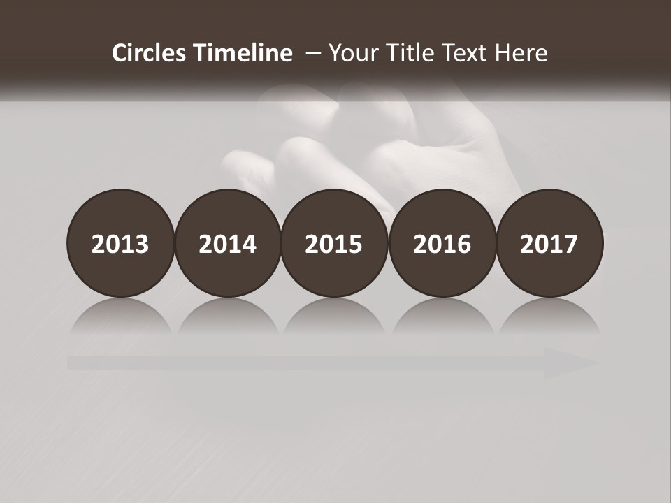 Two Hands Holding Each Other Over A Table PowerPoint Template