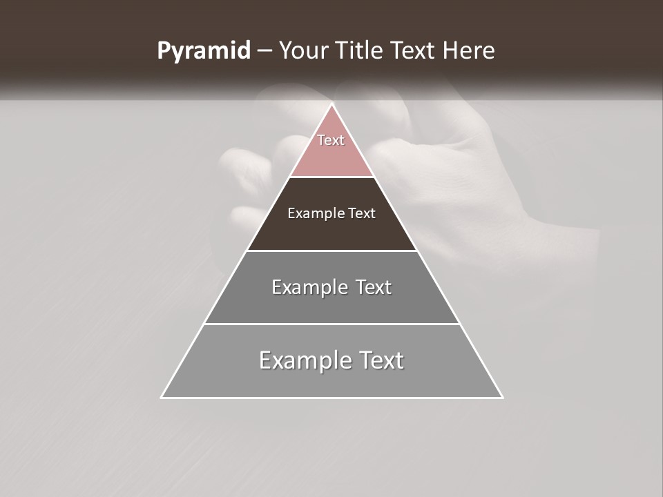 Two Hands Holding Each Other Over A Table PowerPoint Template