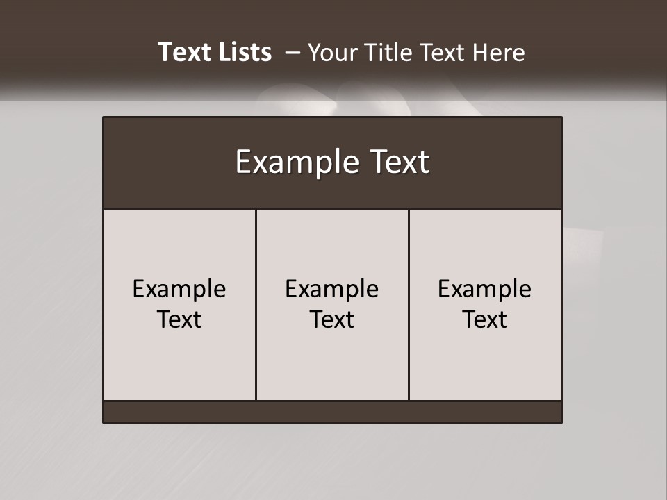 Two Hands Holding Each Other Over A Table PowerPoint Template