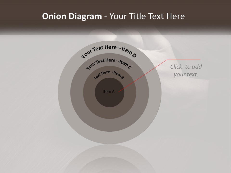 Two Hands Holding Each Other Over A Table PowerPoint Template