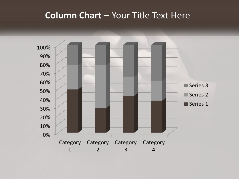 Two Hands Holding Each Other Over A Table PowerPoint Template