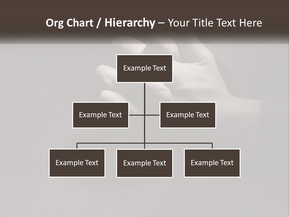 Two Hands Holding Each Other Over A Table PowerPoint Template