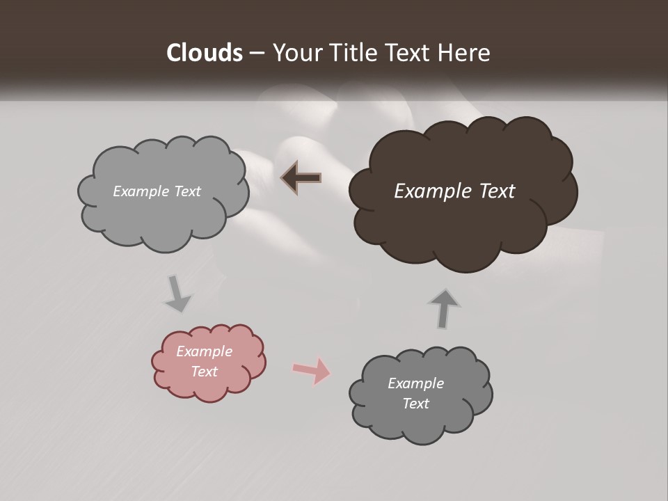 Two Hands Holding Each Other Over A Table PowerPoint Template