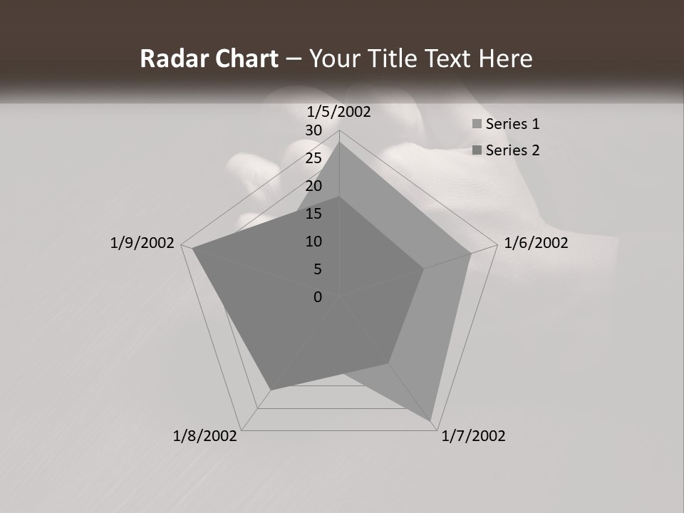 Two Hands Holding Each Other Over A Table PowerPoint Template