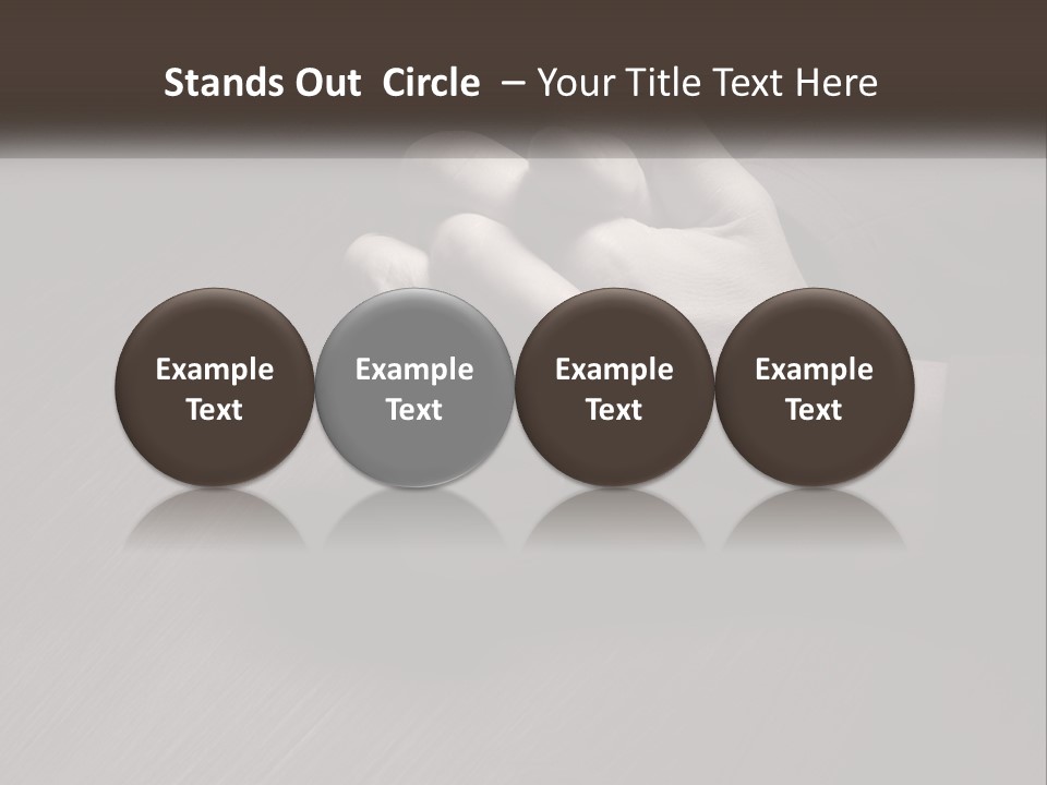 Two Hands Holding Each Other Over A Table PowerPoint Template