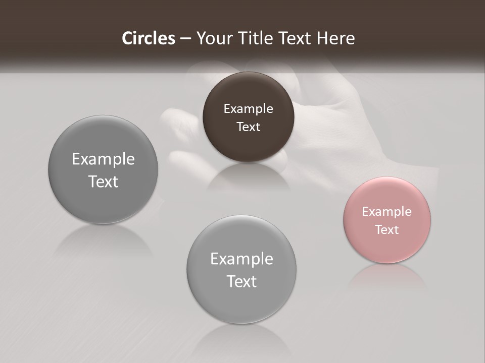 Two Hands Holding Each Other Over A Table PowerPoint Template