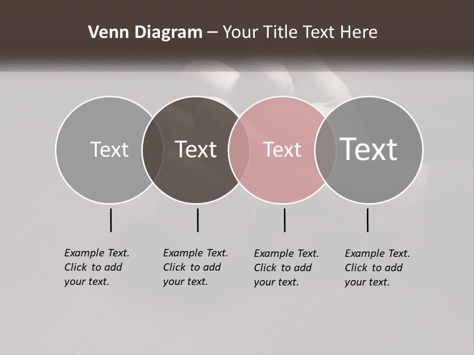 Two Hands Holding Each Other Over A Table PowerPoint Template