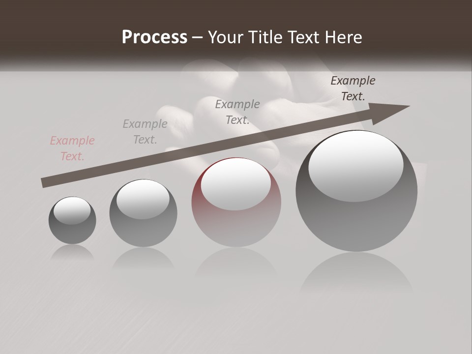 Two Hands Holding Each Other Over A Table PowerPoint Template