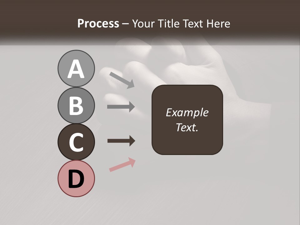 Two Hands Holding Each Other Over A Table PowerPoint Template
