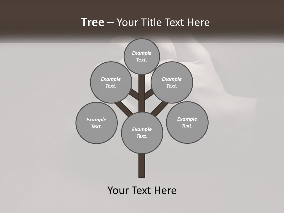 Two Hands Holding Each Other Over A Table PowerPoint Template