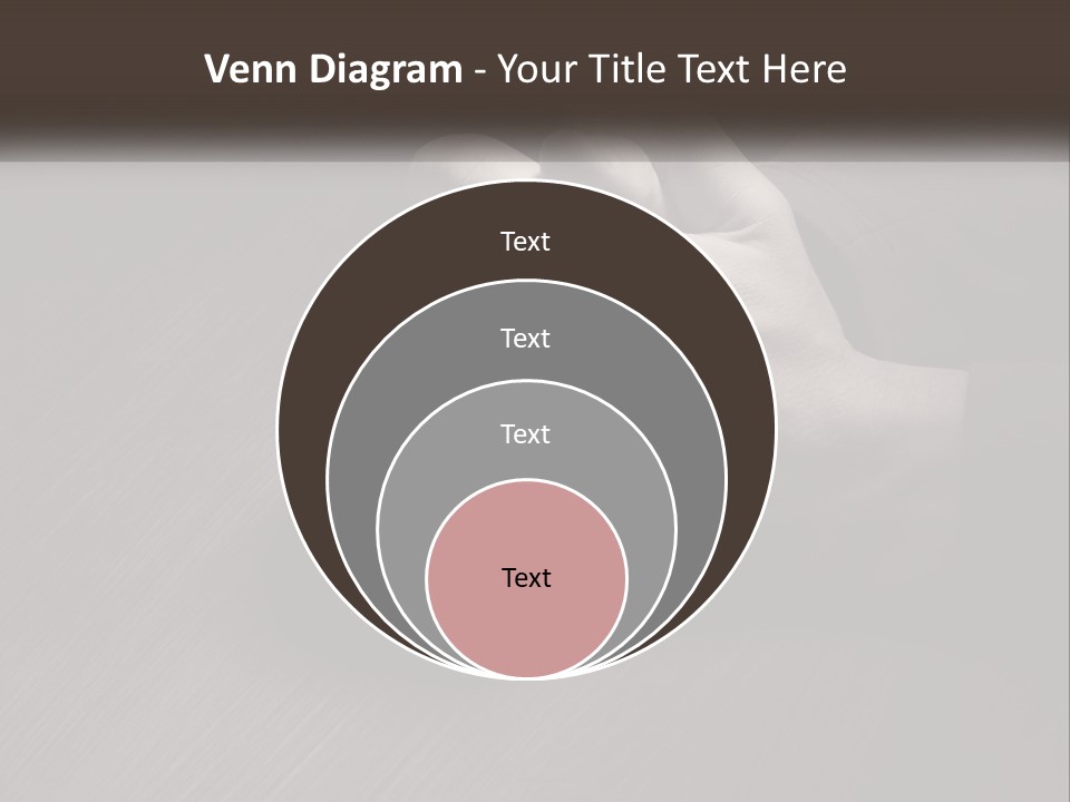 Two Hands Holding Each Other Over A Table PowerPoint Template