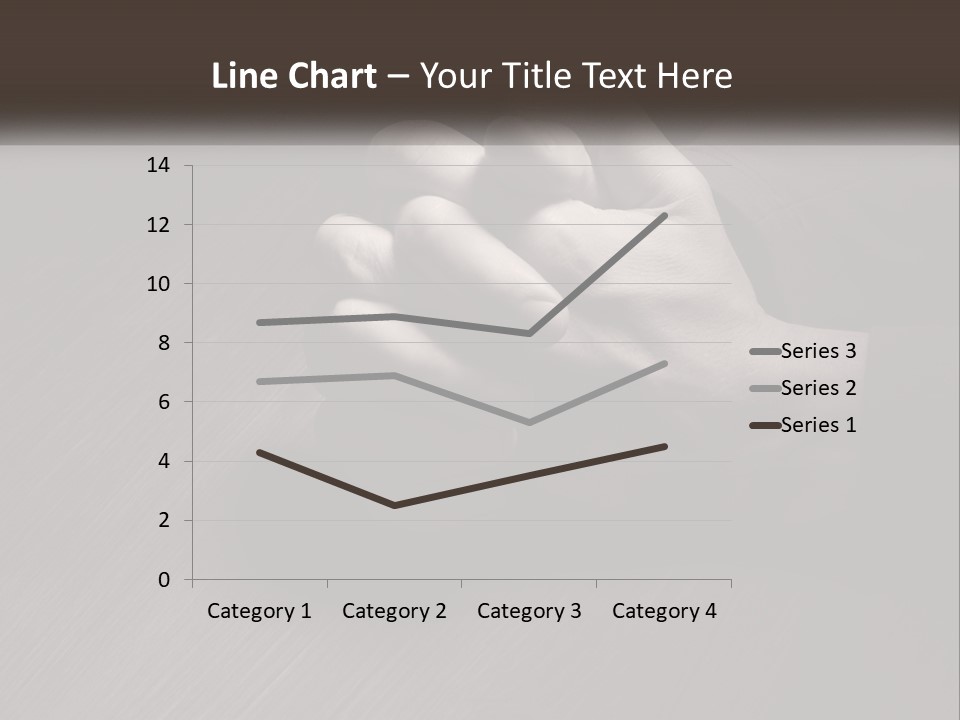 Two Hands Holding Each Other Over A Table PowerPoint Template